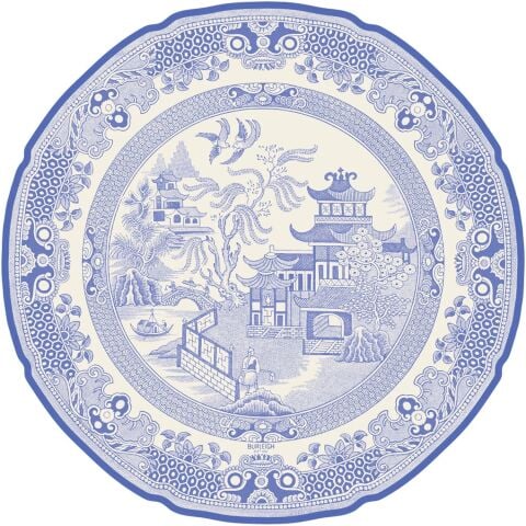 Die Cut Blue Willow Plate Placemat 12 Sheets