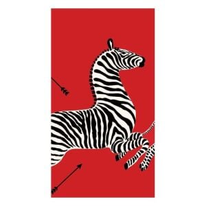 Zebras Paper Guest Towel Napkins in Red 15 Per Package