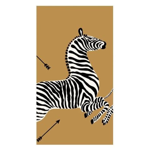 Zebras Gold Guest Towel Napkins  15 Per Package