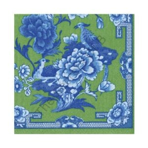 Green And Blue Plate Öğle Yemeği Peçetesi 20li Paket