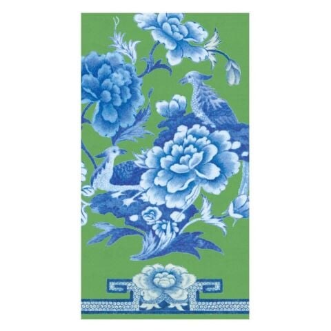 Green And Blue Plate Guest Towel Napkins 15 Per Package