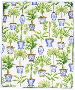 Potted Palm Trees White Paper Lunch Napkins 20 Per Package