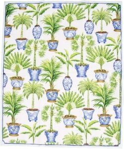 Potted Palm Trees Beyaz Öğle Yemeği Peçetesi 20li Paket