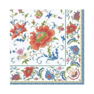 Chinese Ceramic Paper Luncheon Napkins İn White 20 Per Package