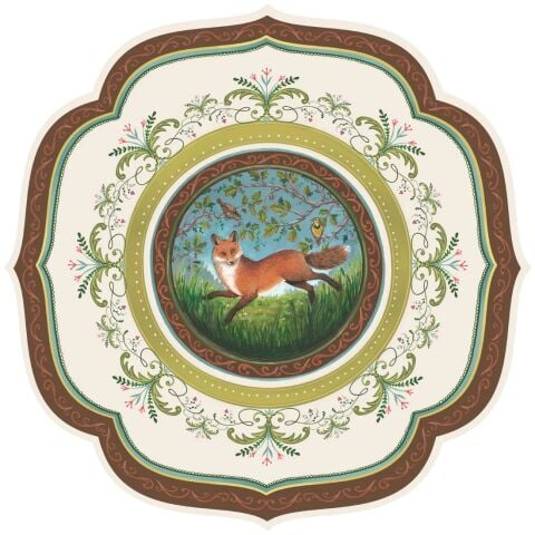 Die-cut Fanciful Fox China Placemat