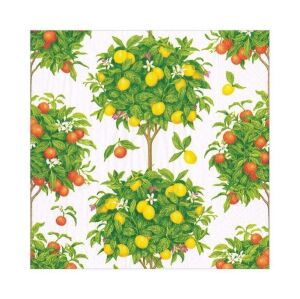 Citrus Topiaries Öğle Yemeği Peçetesi Beyaz 20li Paket