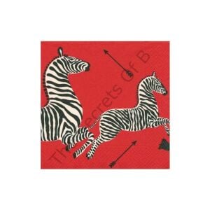 Zebras Kokteyl Peçetesi Kırmızı 20li Paket