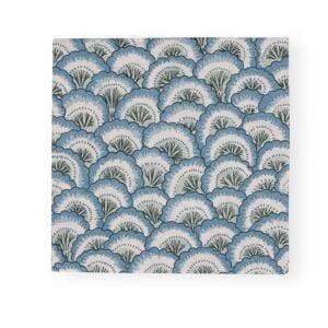 Pontchartrain Scallop Blue Luncheon Napkins  20 Per Package