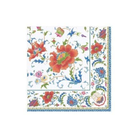 Chinese Ceramic Paper Cocktail Napkins in White - 20 Per Package