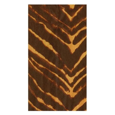 Go Wild Brown Guest Towel Napkins 15 Per Package