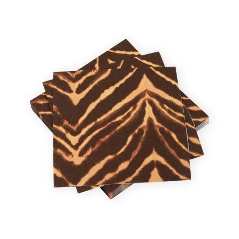 Go Wild Brown Brown Luncheon Napkins 20 Per Package