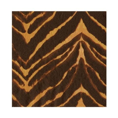 Go Wild Brown Brown Luncheon Napkins 20 Per Package