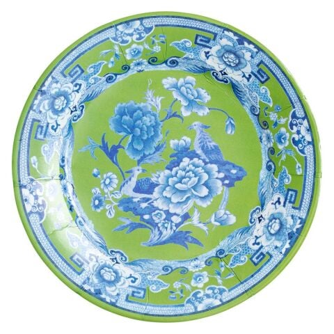 Green And Blue Plate Dinner Plates - 8 Per Package