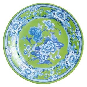 Green And Blue Plate Kağıt Yemek Tabağı 8li Paket
