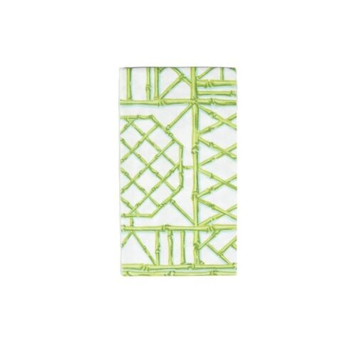 Bamboo Screen Moss Green Paper Linen Guest Towel Napkins  12 Per Package