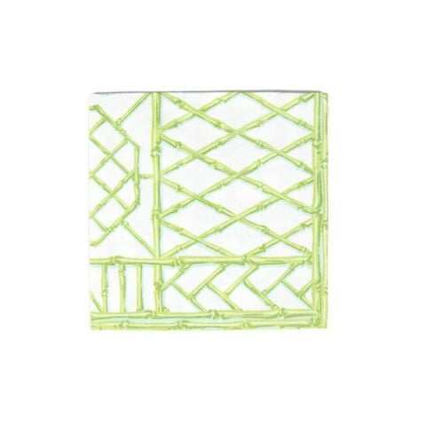 Bamboo Screen Moss Green Paper Linen Luncheon Napkins - 15 Per Package