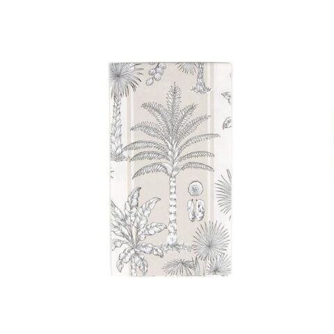 Southern Palms Flax & White Guest Towel Napkins  15 Per Package