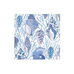 Shell Toile Paper Cocktail Napkins in Blue - 20 per Package