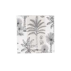 Southern Palms Flax & White Luncheon Napkins  20 Per Package