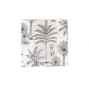 Southern Palms Flax & White Luncheon Napkins  20 Per Package