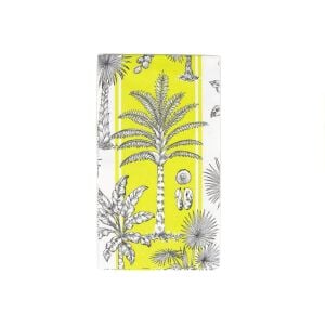 Southern Palms Green & White Guest Towel Napkins 15 Per Package