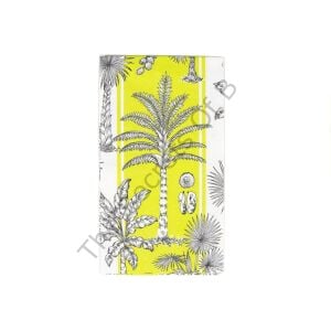 Southern Palms Yeşil ve Beyaz Misafir Peçetesi 15li Paket