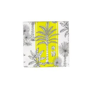 Southern Palms Green & White Luncheon Napkins  20 Per Package