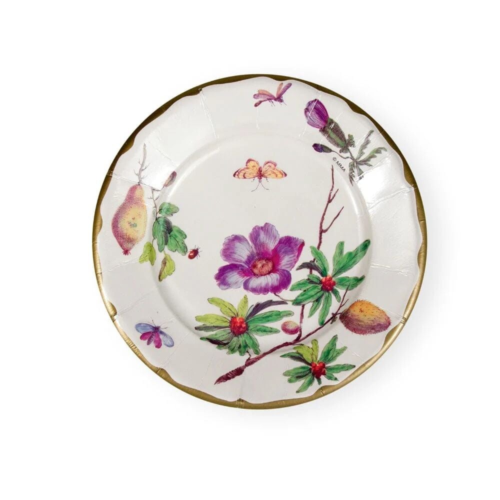 Porcelain Blooms Ivory Salad & Dessert Plates - 8 Per Package