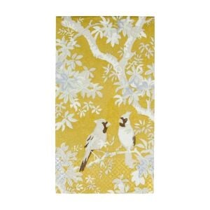 Scenic Songbirds Gold And Ivory Guest Towel Napkins 15 Per Package