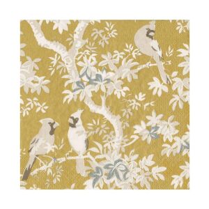 Scenic Songbirds Gold & Ivory Luncheon Napkins  20 Per Package
