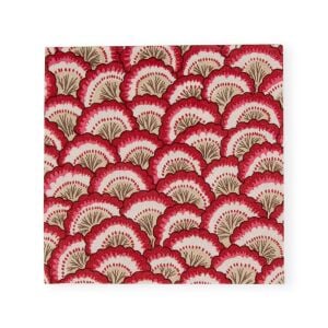 Pontchartrain Scallop Red Cocktail Napkins - 20 Per Package