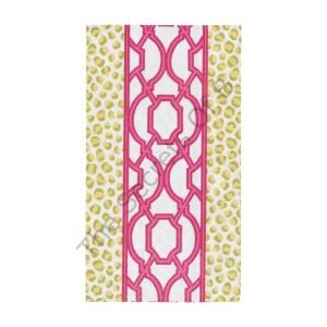 Knots And Spots Yeşil ve Fuşya Misafir Peçetesi 15li Paket