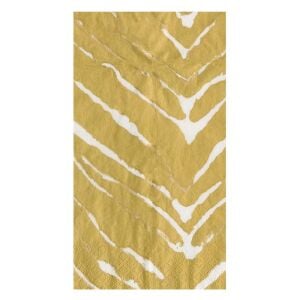 Go Wild White & Gold Guest Towel Napkins - 15 Per Package