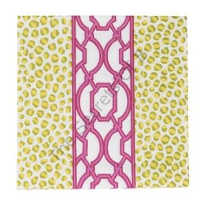 Knots And Spots Yeşil ve Fuşya Öğle Yemeği Peçetesi 20li Paket