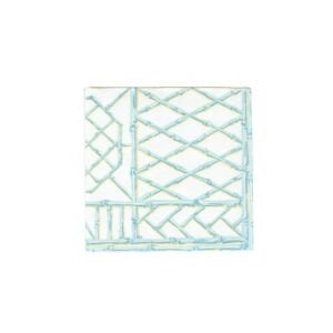 Bamboo Screen Robin's Egg Paper Linen Cocktail Napkins - 15 Per Package