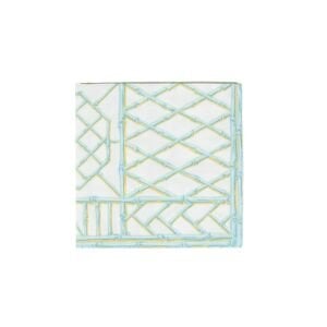 Bamboo Screen Robin's Egg Paper Linen Luncheon Napkins - 15 Per Package