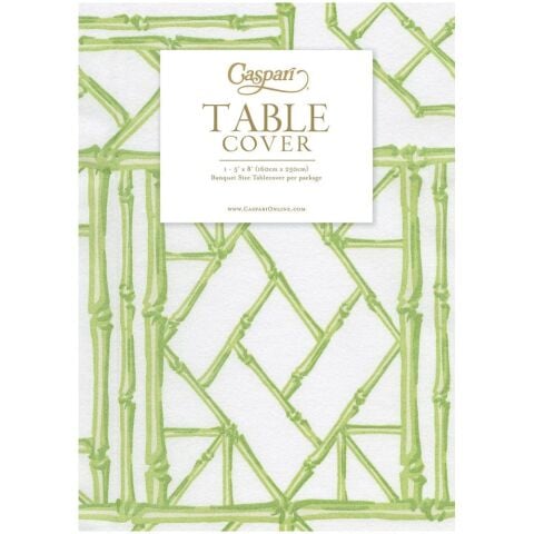 Bamboo Screen Moss Green Paper Linen Table Covers - 1 Each