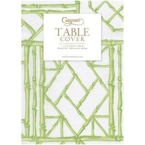 Bamboo Screen Moss Green Paper Linen Table Covers - 1 Each