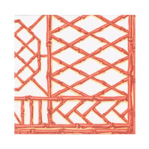 Bamboo Screen Coral Paper Linen Luncheon Napkins 15 Per Package