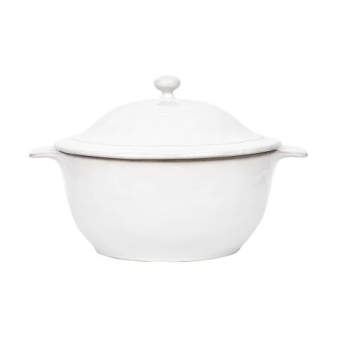 Puro 12'' Casserole with Lid - Whitewash