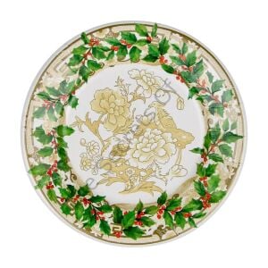 Holly Ceramic Fildişi ve Gold Kağıt Salata ve Tatlı Tabağı 8li Paket