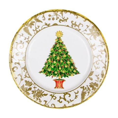 Gilded Tree Paper Salad & Dessert Plates - 8 Per Package