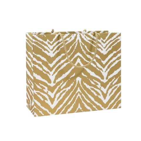 Go Wild Gold & White Large Gift Bag -  Each