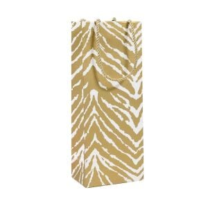 Go Wild Gold & White Wine & Bottle Gift Bag 1 Each
