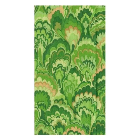 Marbled Ceramica Green Guest Towels - includes 15 Guest Towels
