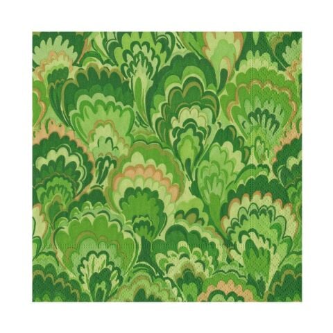 Marbled Ceramica Green Luncheon Napkins - includes 20 Luncheon Napkins