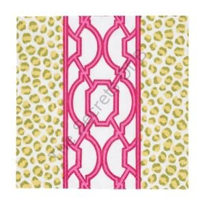 Knots And Spots Yeşil ve Fuşya Kokteyl Peçetesi 20li Paket