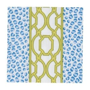 Knots And Spots Blue & Green Cocktail Napkins - 20 Per Package