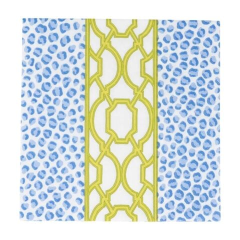 Knots And Spots Blue & Green Luncheon Napkins - 20 Per Package