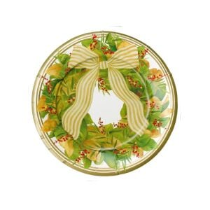 Magnolia Wreath Kağıt Salata ve Tatlı Tabağı 8 Kağıt Salata ve Tatlı Tabağı